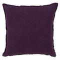 Saro Lifestyle SARO 13049.PU20S 20 in. Plissement Square Fringed Design Down Filled Linen Pillow - Purple 13049.PU20S